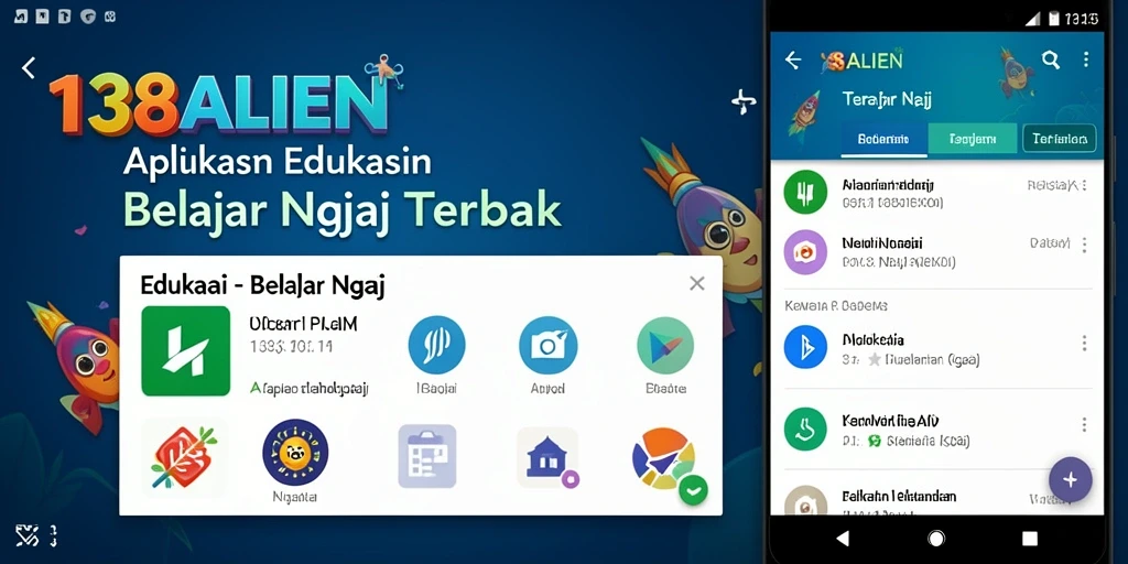 Tampilan antarmuka aplikasi 138ALIEN untuk Belajar Ngaji.