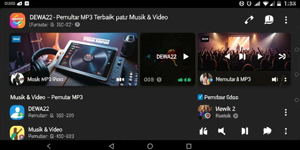 Antarmuka DEWA22 yang intuitif untuk Pemutar MP3.