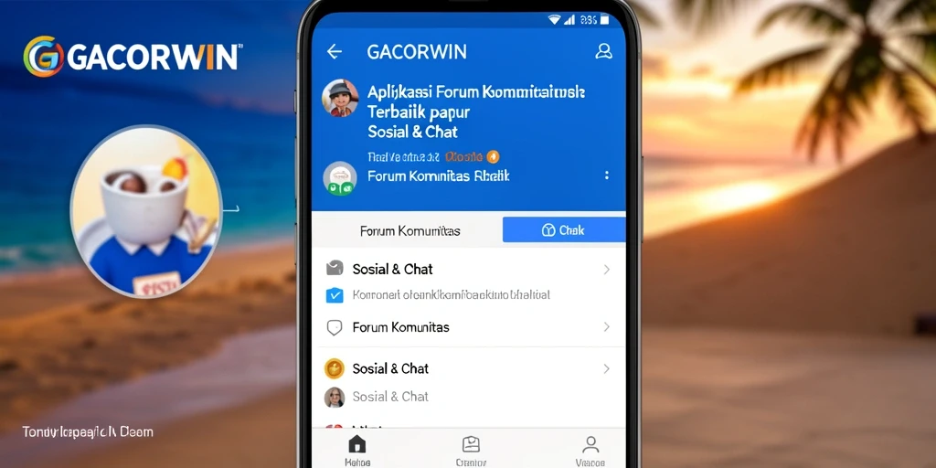 Screenshot antarmuka GACORWIN yang menampilkan fitur Forum Komunitas.