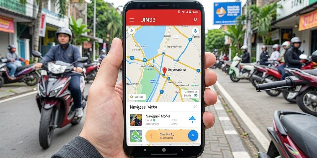 Tampilan antarmuka JIN33 yang bersahabat untuk navigasi motor.