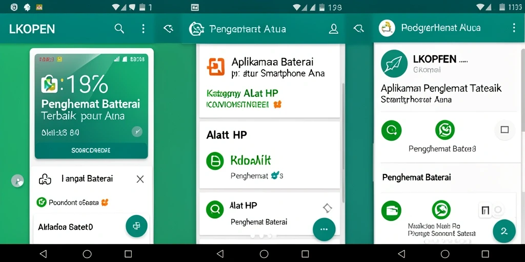 Antarmuka LKOPEN yang menarik dan fungsional dalam penghematan baterai.