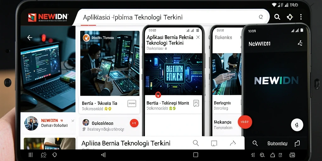 Tampilan antarmuka aplikasi NEWIDN yang modern dan informatif.