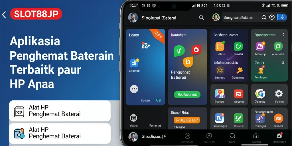 Antarmuka aplikasi SLOT88JP yang menunjukkan fitur Penghemat Baterai secara jelas.