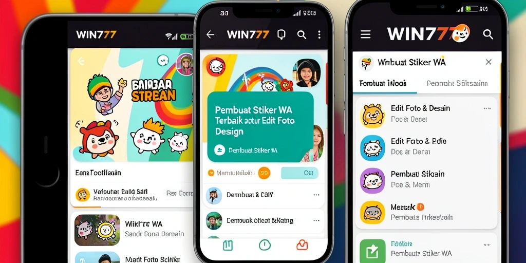 Antarmuka WIN777 untuk membuat stiker yang mudah dan intuitif.
