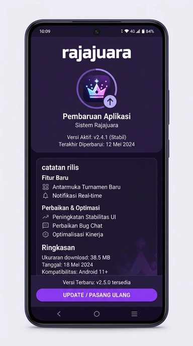 Riwayat Versi Aplikasi Rajajuara untuk Pengguna Android